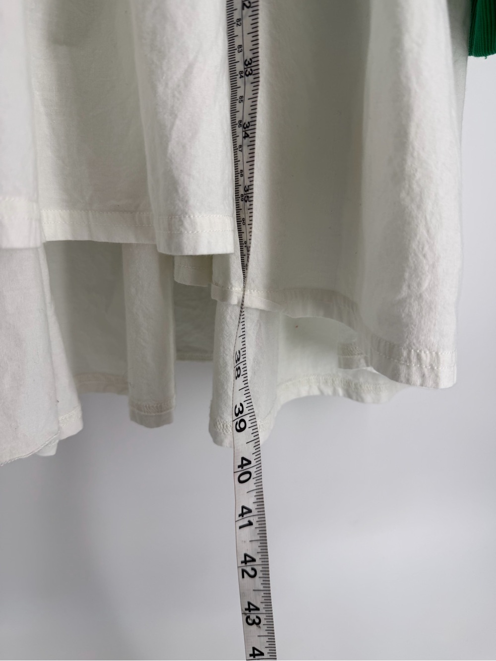 Free People Dress Size XL Green White Mixed Media Sweatshirt Tunic Boho Oversize - Picture 6 of 9